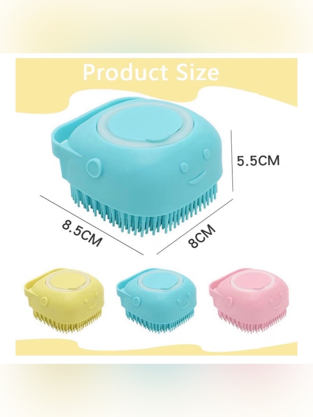 Silicone Adult/Kid or Pet Bath Brush - Picture 3 of 5